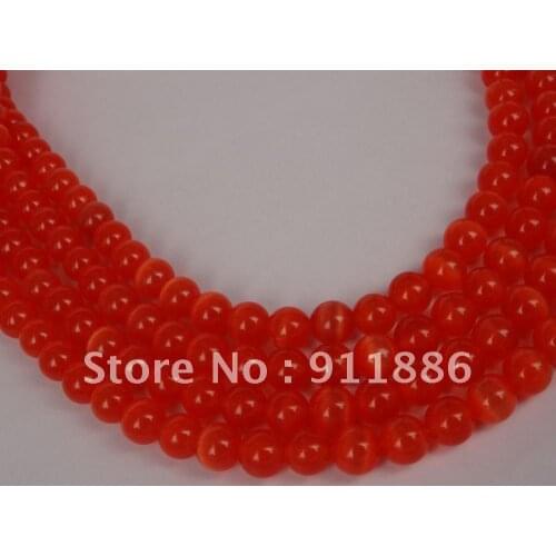 Hot Sale,Charm Accessory Glass beads,Dark Red Fashion 8mm Cats Eye(Opal) Beads Strands,16'Inch,Wholesale(500pcs),Free Shipping