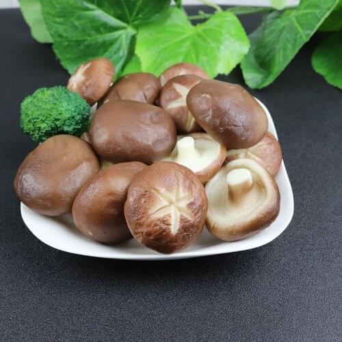 Artificial Foods & Vegetables Simulation Mushroom Model Fake Vegetable Cabinet Decoration Photography Props ArtificialDecoratios