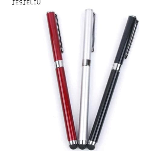 JESJELIU 1 pcs High quality luxury metal ballpoint pen Capacitive Stylus gel Pen Office supplies Gift ball pen Stationery