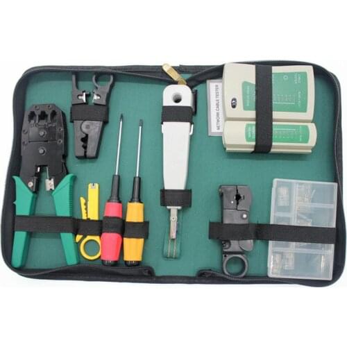 Computer Network Combination Tools Kit Set Wire Screwdriver Manual Network Tools Ethernet Cable Tester Crimping Tool