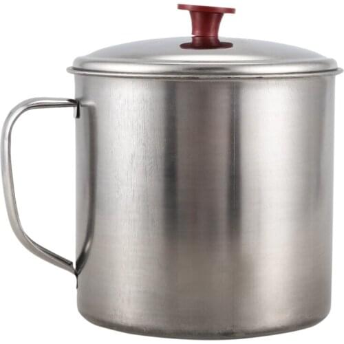 Stainless Steel Lid 4 inch Dia Capacity Water Cup Drink Mug