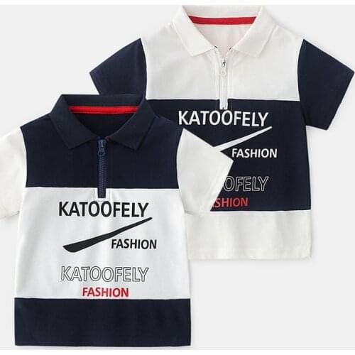 Summer Boys Polo Shirt Short Sleeve Boys Cotton Polo Shirts Patchwork Kids Tops Baby Shirt For Kids