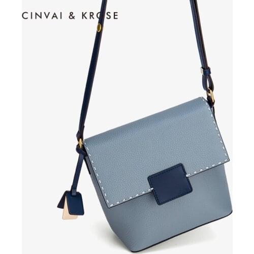 Small Crossbody Bags Women Mini Genuine Leather Shoulder Messenger Bag For Girls Blue Bolsas Ladies Phone Purse Buckle Flap
