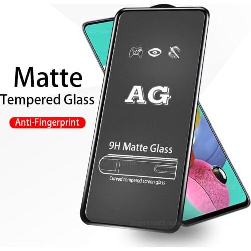 Full Glue Matte Frosted Tempered Glass For Samsung Galaxy A20 A30 A50 A70 A51 A71 Safety Glass For Samsung A20S A30S S70S Glass