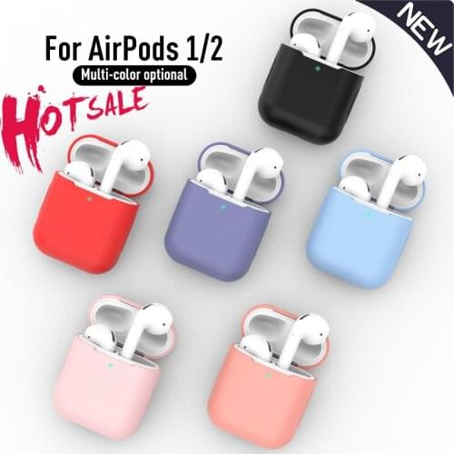 Soft Silicone Case For Apple Airpods 1/2 Protective Fit For Bluetooth Wireless Earphone Case For Apple Air Pods Charging Box Bag