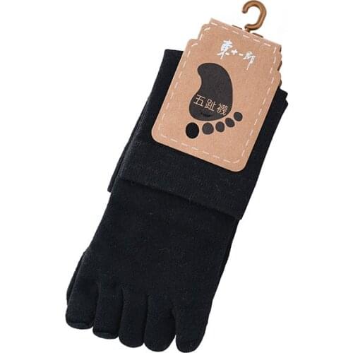 Socks Men Women Unisex Toe Five Fingers Socks Breathable Cotton Socks Sports Running Solid Color Black White Grey happy Soks Sox