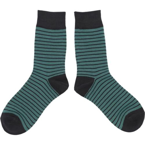 Spring Autumn Womens Cotton Crew Socks Harajuku Style Japanese Wild Green Striped Socks Street Fashion Trend Skateboard Socks