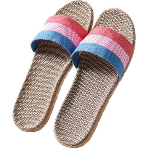 I am a factory autumn household linen slippers womens thick bottom bag with home indoor lovers shoes mens home