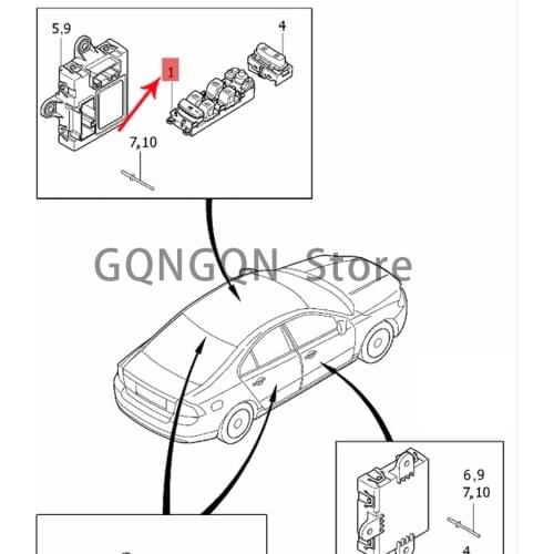 CAR switch 2007-2015vol voxc70 v70 s80l s80 driving door switch left front door lifter window switch