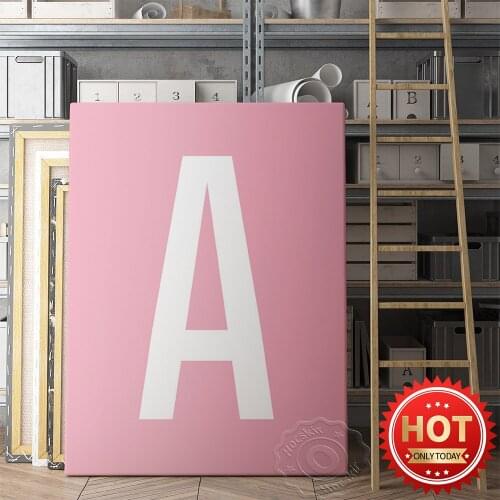 English Letters A Poster, Minimalism Alphabet Word Print Wall Picture, Kids Room Kindergarten Nursery Home Decor, Childs Gift