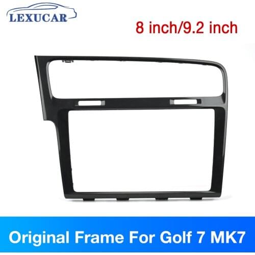 Radio Frame For VW Golf MK7 Trim 8" Inch & 9" Inch Screen Bezel For Golf 7 CD Radio Plates Decorative Frame Panel Black/Gray