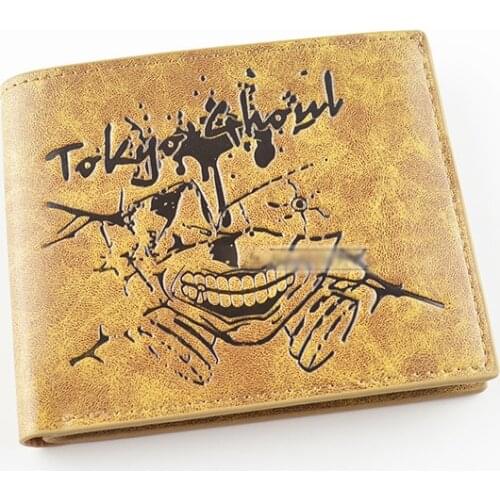 Thin type PU short purse/wallet of Japanese Anime Tokyo Ghoul Kaneki Ken