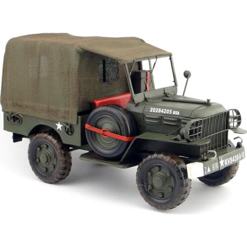 Vintage Handmade iron World War II military vehicles model American iron car model handcraft