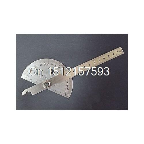 Round Head Rotary Protractor, Stainless Steel & Laser engraving Angle Ruler