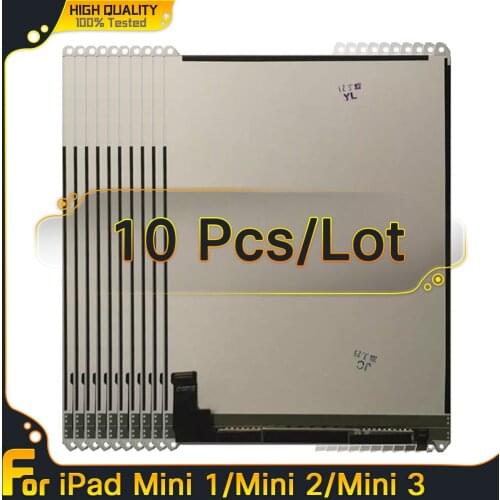 10 pieces 100% Tested LCD For iPad Mini 1/2/3 A1489 A1490 A1491 Assembly Parts For ipad mini A1432 A1454 A1455 LCD Replacement