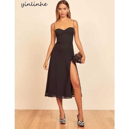 Yinlinhe Solid Summer Dresses