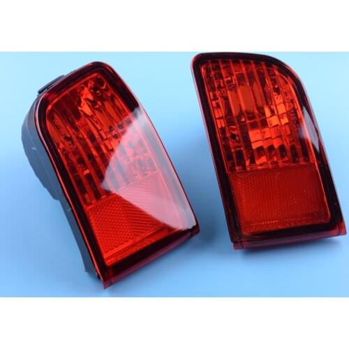 1 Pair Left & Right Rear Bumper Reflector Fog Light Housing Cover Fit for Toyota 4Runner Land Cruiser Prado 120 2003 2004 2005