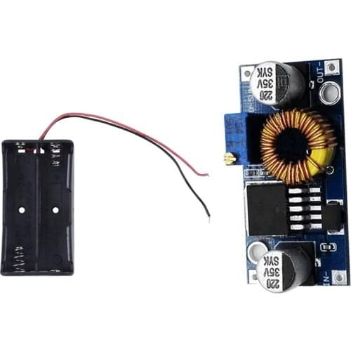 1 Pcs 2 X 3.7V Battery Holder Case & 1 Pcs High Power 5A XL4005E1 DC-DC Output Step-Down Power Module
