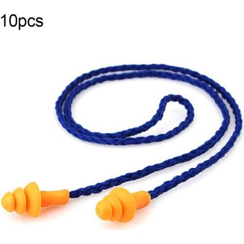 10Pcs Soft Silicone Sound Noise Reduction Ear Plugs Hearing Protection Earplugs