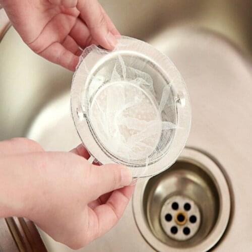 30/50/100pcs Sink Drain Hole Trash Strainer Mesh Disposable Garbage Bag for Bathroom Kitchen AUG889