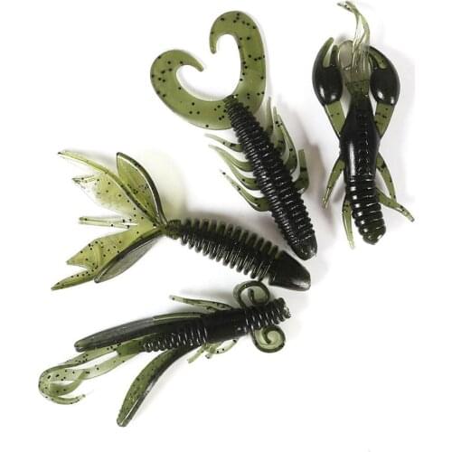 4PCS Lure Fishing Bait 2g Fake Bait Fishing Insect Shaped Fake Fishing Lure of Crayfish Ghost Shrimp