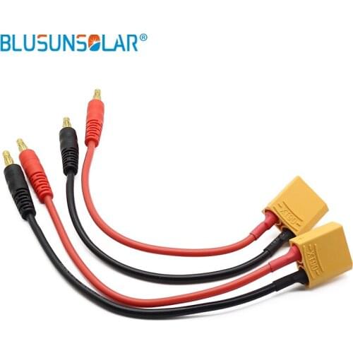 50 Sets/Lot hot selling XT90 to 4.0mm Banana Connector with 14 AWG Silicone Charger Cable for RC Power Supply ZD0180