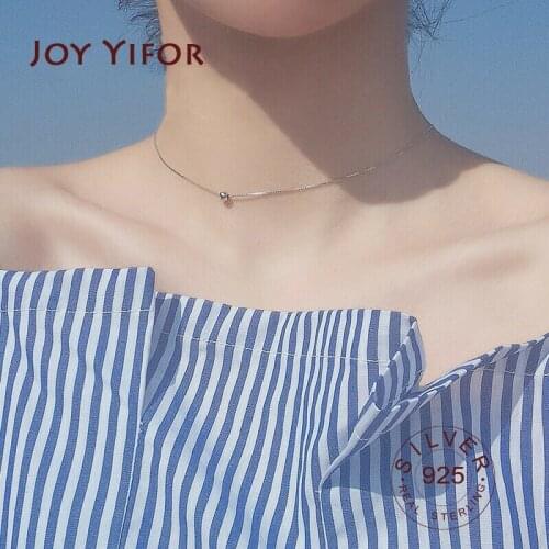 925 Sterling Silver Zircon Necklace Shining dot Choker Necklace For Party Female Elegant Fashion Jewelry