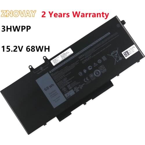 ZNOVAY 3HWPP Battery Apply to DELL Latitude 5501 5401 3541 Laptop Battery 3HWPP 15.2V 68Wh/4250mAh