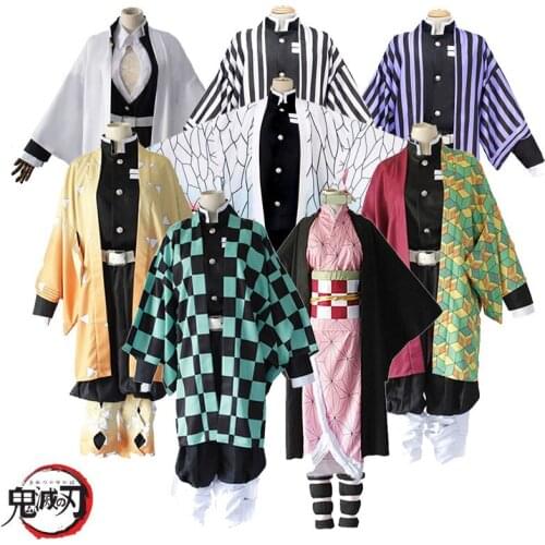 Anime Kimetsu no Yaiba Demon Slayer Cosplay Costume Kamado Tanjirou Nezuko Agatsuma Zenitsu Tomioka Kimetsu no Yaiba Clothing