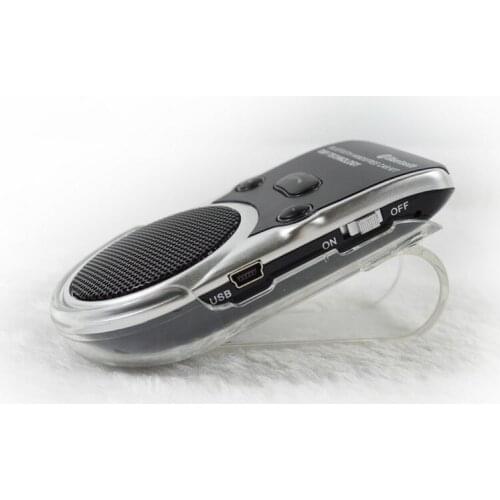 Handsfree Bluetooth car ABS sun visor with car charger For Smartphones MP3 Music Player black