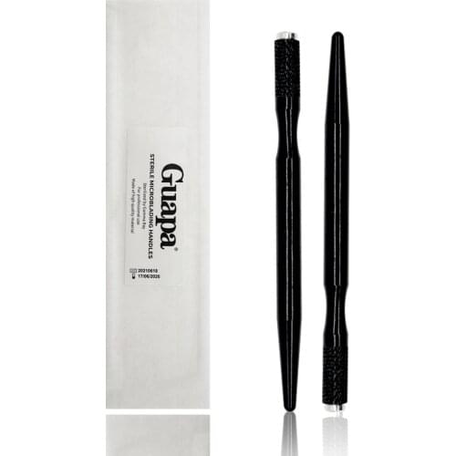 Black Microblading Pen Light Manual Tattoo Eyebrow Pens For Permanent Makeup Supplies Durable Aluminum Pen With Lock-Pin Tech