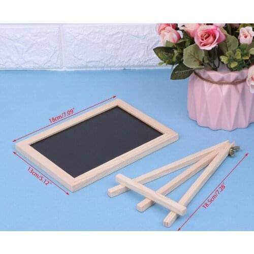 Wood Tabletop Chalkboard Double Sided Blackboard Message Board Children Kids Toy