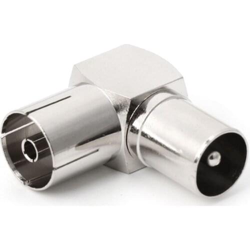 90 Degree TV Aerial Cable Adapter RF Coaxial F Female to TV Male Plug To Female Socket Drop Ship