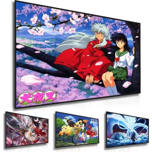 Japanese anime "Inuyasha" canvas painting, anime character series print on canvas posters and murals to decorate the living room