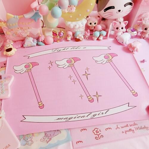 Cartoon Card Captor Sakura Melody Printed Computer Laptop Mouse Pad Creative Keyboards Desk Mat 5202