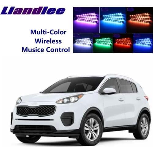 LiandLee Car Glow Interior Floor Decorative Atmosphere Seats Accent Ambient Neon light For Kia Sportage