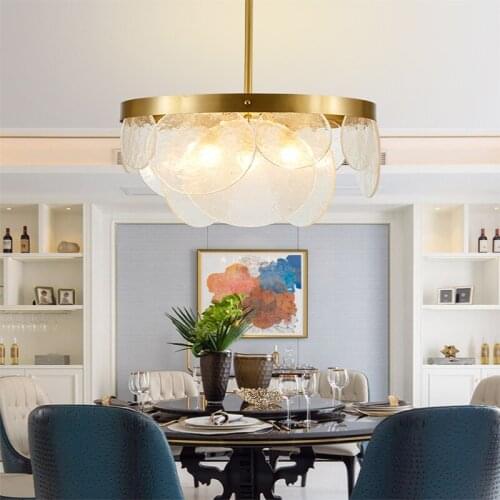 Sasha Chandelier Nordic round chandelier White Metal design glass light of living room hotel Indoor home Decor dining room light
