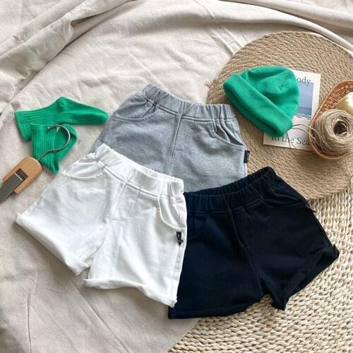 Cute Shorts Spring Summer Thin Casual Pants Boys Kids Trousers Children Clothing Teenagers School Cotton Formal Sport High Quali