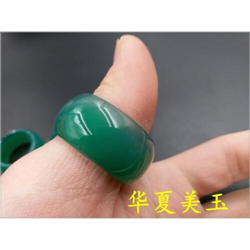Genunine green agate ring for men lovers with texture handmade brand green jade rings jade jewelry natural stone jade