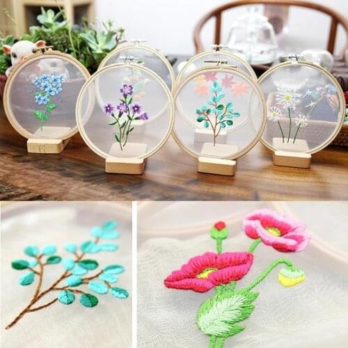 DIY Embroidery Flower Painting Interesting Handicrafts DIY Material Kits Beginner Embroidery Embroidery Kit Stitch Kit