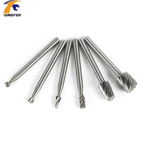 Tungfull Tools Milling Burrs Cutter Set DIY HSS Wood Cutter Milling Power Tool Accessory For Electric Dremel Mini Drill