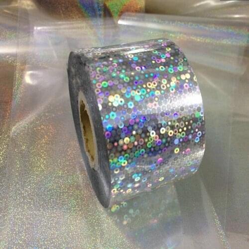 New Design Nail Polish Glue Transfer Foil Sliver dot 1ROLL nail art foil transfer
