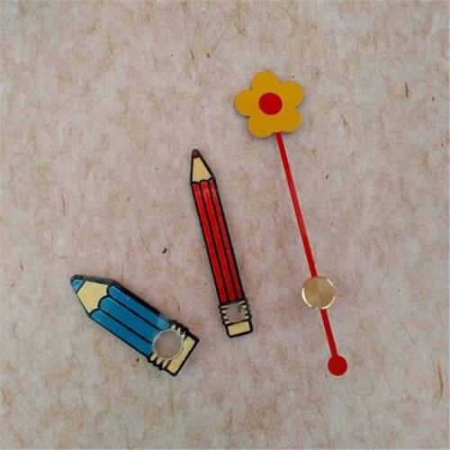 Wholesale 50SETS Clock Quartz Flower Pencil Clock Arms DIY Repair Desk Clock Accessories