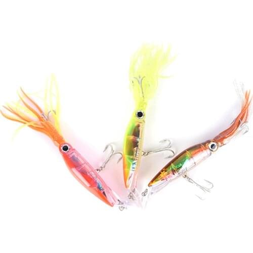 1pcs Hard Fishing Lure Fish Bait 40g 6 Color Squid High Carbon Steel Hook Octopus Crank For Artificial Tuna Sea Allure Tool