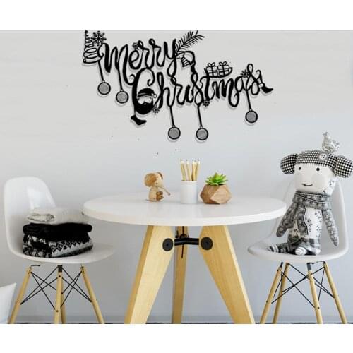 Merry Christmas Metal Wall Decor Metal Wall Art Decor 3D Metal Sculpture Metal Wall Decor for Home