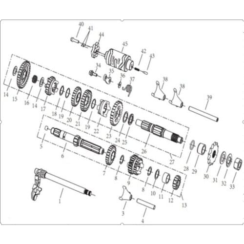Gears page of Benelli TNT150 BJ150-29A BJ150-29B