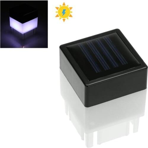 Solar Powered Fence Post LED Cap Light For Outdoor Garden Yard Pool Lamp Floodlights Waterproof Square Emergency White Lights