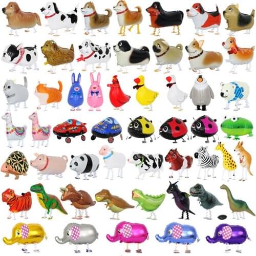 10pcs Aluminum Film Balloon Helium Balloon Walking Balloon Walking Pet Animal Balloon Cartoon Balloon Toy Gift Party Decoration