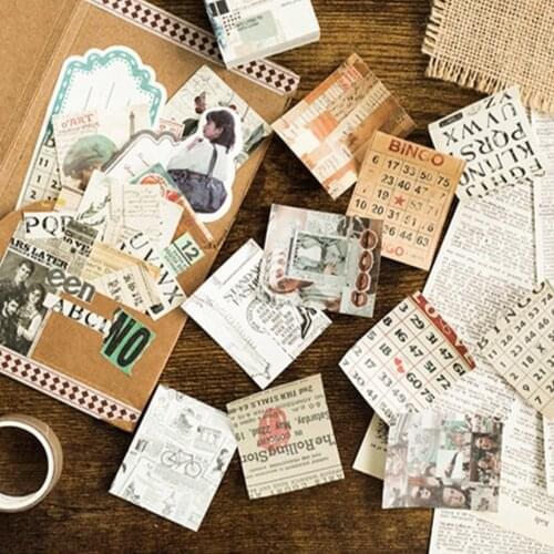 165pcs Retro Poster Plants Material Paper Sticky Notes Memo Pad Diary Stationary Flakes Scrapbook Decorative