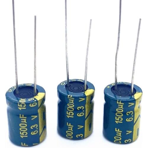 20pcs/lot 6.3V 1500UF 8*20 Low ESR / Impedance high frequency aluminum electrolytic capacitor 1500UF6.3V 8*20 20